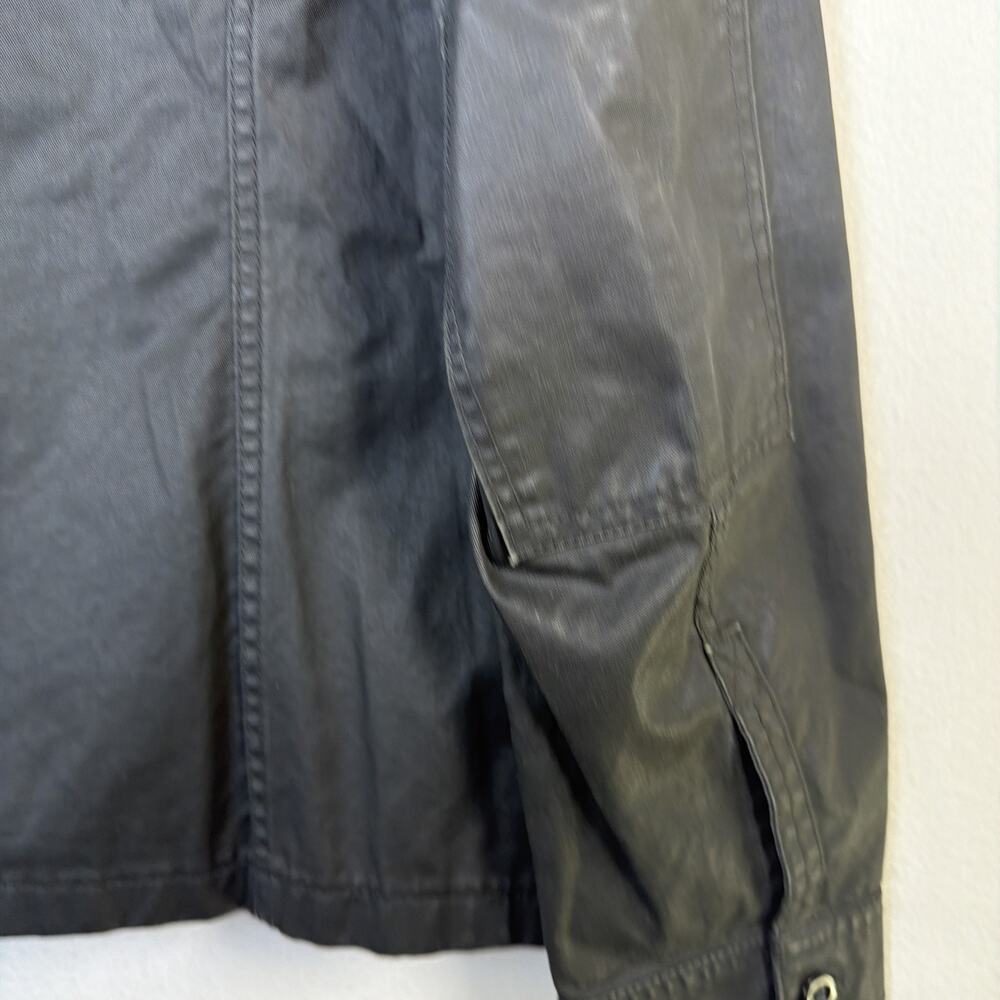 J. Crew Womens Utility Jacket Barbour Waxed Small Washed Aged Black urban rugged - Picture 7 of 14